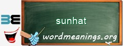 WordMeaning blackboard for sunhat